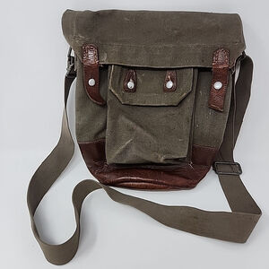 Swedish Army Military M-36 Combat Bag Shoulder Strap Surplus Pouch Gas Mask Bag